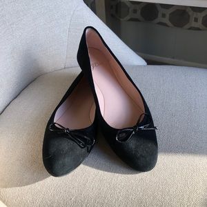 J.Crew Black Bow Flats